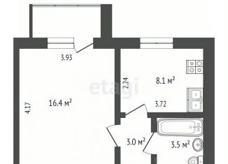 Продается однокомнатная квартира, 30.5 м2, Омская область, Тенистая улица, 4