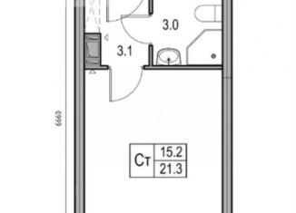 Продаю квартиру студию, 21.3 м2, Санкт-Петербург, Октябрьская набережная, 40В, Невский район