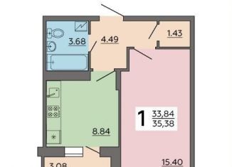 Продажа 1-ком. квартиры, 35.4 м2, Воронеж, Советский район, Острогожская улица, 164