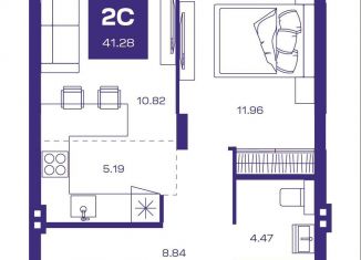 Продается 2-комнатная квартира, 41.3 м2, Новосибирская область