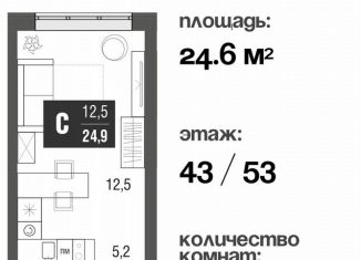 Продаю квартиру студию, 24.6 м2, Москва, проезд Серебрякова, 11к2, ЖК Сильвер