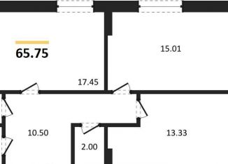 Продаю 2-ком. квартиру, 65.8 м2, Воронеж, Донбасская улица, 25к2