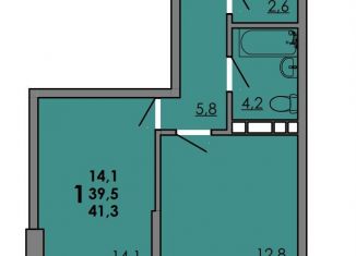 Продается 1-комнатная квартира, 41.3 м2, Ростов-на-Дону