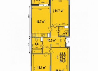 Продаю 3-ком. квартиру, 80 м2, Владимир, Смоленская улица, 3Б