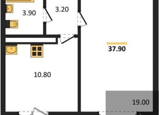 Продается однокомнатная квартира, 37.9 м2, Воронеж, улица Шидловского, 28