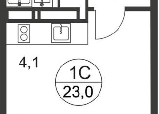 Продажа квартиры студии, 23 м2, Московская область, улица Романычева, 3