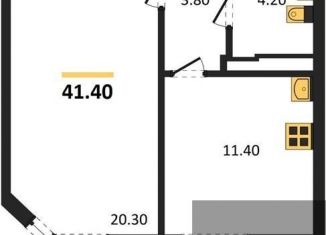 Продам 1-ком. квартиру, 41.4 м2, Воронежская область, бульвар 70 лет Победы, 5