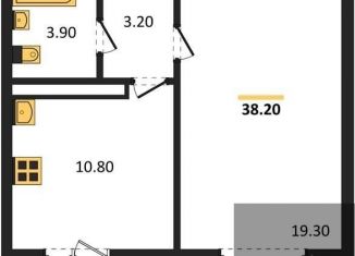 Продаю 1-комнатную квартиру, 38.2 м2, Воронеж, улица Шидловского, 28