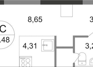 Продается квартира студия, 19.5 м2, Московская область, жилой квартал Новоград Павлино, к6