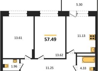 Продам 2-комнатную квартиру, 57.5 м2, Воронеж, Коминтерновский район, Московский проспект, 66