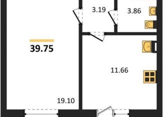 Продается 1-комнатная квартира, 39.8 м2, Воронежская область