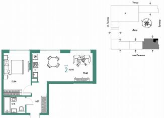 Продается 2-комнатная квартира, 43 м2, Тюмень, Калининский округ, Ярославская улица, 9к1