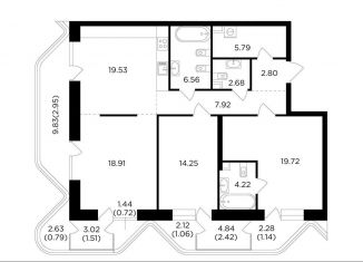 Продается 3-комнатная квартира, 113 м2, Москва, жилой комплекс Форивер, 10