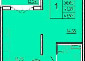 Продам 1-комнатную квартиру, 38.9 м2, посёлок Шушары