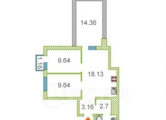 Продаю двухкомнатную квартиру, 47.2 м2, Тюмень