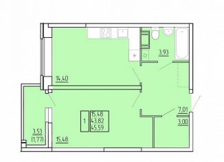 Продаю 1-ком. квартиру, 46 м2, Северодвинск