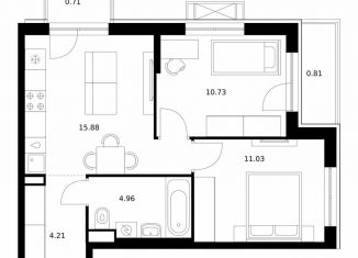 Продаю 2-комнатную квартиру, 48.3 м2, Мурманск, улица Шмидта, 2