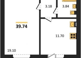 Продается 1-комнатная квартира, 39.7 м2, село Александровка