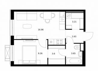 Продажа 1-комнатной квартиры, 39.3 м2, Бурятия, улица Шмидта, 37А