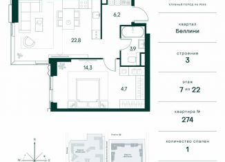 Продается 1-ком. квартира, 51.9 м2, Москва, район Покровское-Стрешнево