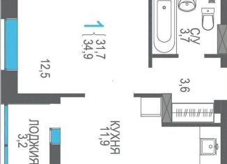 Продаю однокомнатную квартиру, 34.9 м2, Феодосия