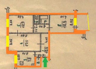 Продаю трехкомнатную квартиру, 65.5 м2, Орёл, улица Революции, 7, Железнодорожный район