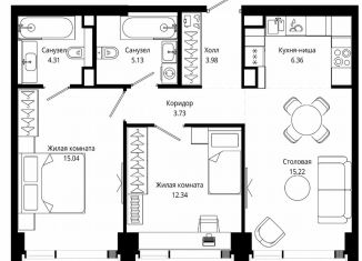 Продажа 2-комнатной квартиры, 66.1 м2, Москва, метро Марьина Роща, 4-я улица Марьиной Рощи, 12к2