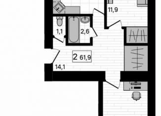 Продам 2-комнатную квартиру, 62 м2, Амурская область, Красивая улица, 23А