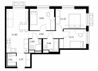 Продажа 3-ком. квартиры, 63.9 м2, Бурятия, улица Шмидта, 37А