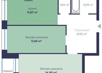 Продам 2-ком. квартиру, 54.1 м2, Ярославль, Фрунзенский район