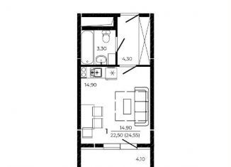 Квартира на продажу студия, 24.5 м2, Ростов-на-Дону