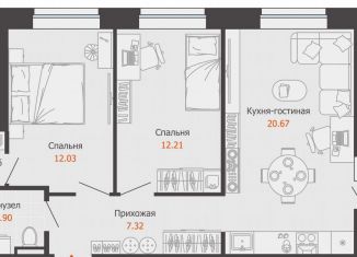 Продажа трехкомнатной квартиры, 62 м2, Кировская область