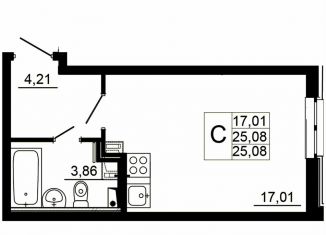 Продается квартира студия, 25.5 м2, городской посёлок Янино-1, Заводская улица, 18к2