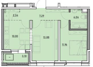 Продается 2-ком. квартира, 52.6 м2, Иркутск, ЖК Zenith