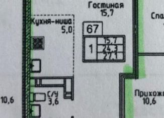 Квартира на продажу студия, 271 м2, Краснодар, улица Григория Булгакова, 6, микрорайон Достояние