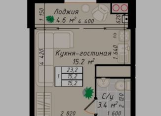 Продается квартира студия, 23.2 м2, Ставрополь, Промышленный район