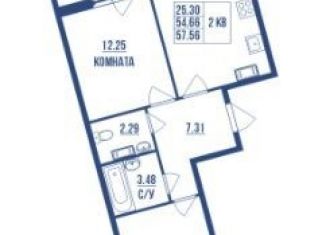 Продам 2-комнатную квартиру, 60.5 м2, Санкт-Петербург, муниципальный округ Сампсониевское, Лесной проспект
