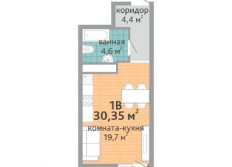 Продам однокомнатную квартиру, 30.4 м2, Екатеринбург, ЖК Добрый