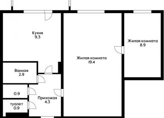 Продам двухкомнатную квартиру, 50 м2, Краснодар, улица имени Чехова, 4, ЖК имени Чехова