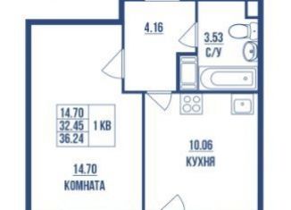 Продаю 1-комнатную квартиру, 40.1 м2, Санкт-Петербург, Дачный проспект, муниципальный округ Княжево