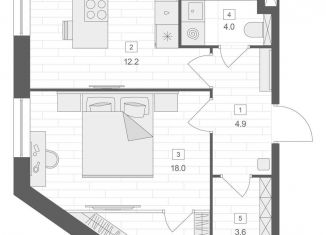 Продается 1-комнатная квартира, 42.6 м2, Москва, Верхняя Красносельская улица, 19с2, метро Красносельская