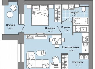 Продам 2-ком. квартиру, 40 м2, Киров, Ленинский район, улица 4-й Пятилетки, 86