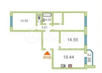 Продажа 3-ком. квартиры, 86.8 м2, Тюмень, улица Монтажников, 42Б, ЖК Пятый квартал