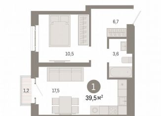 Продажа однокомнатной квартиры, 39.5 м2, Москва, станция Бульвар Рокоссовского