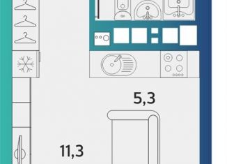 Продам 1-комнатную квартиру, 26.3 м2, Удмуртия, улица Архитектора П.П. Берша, 44