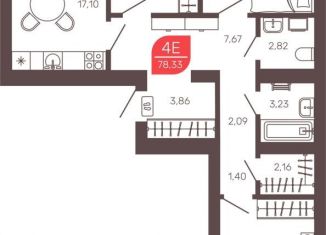 Продажа 4-комнатной квартиры, 78.3 м2, Чита