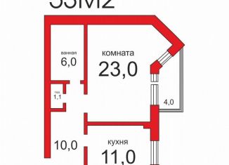 Продаю 2-ком. квартиру, 55 м2, Ростов-на-Дону, Кировский район, Восточная улица, 7с1