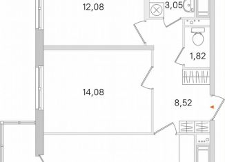 Продается 2-ком. квартира, 58.6 м2, Ленинградская область