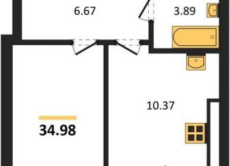 Однокомнатная квартира на продажу, 35 м2, Калининград, Московский район