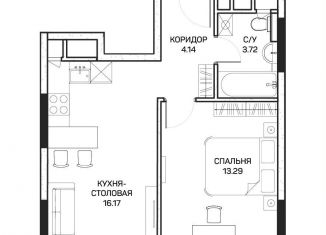 Продается однокомнатная квартира, 37.2 м2, Москва, улица Корнейчука, 27, метро Медведково